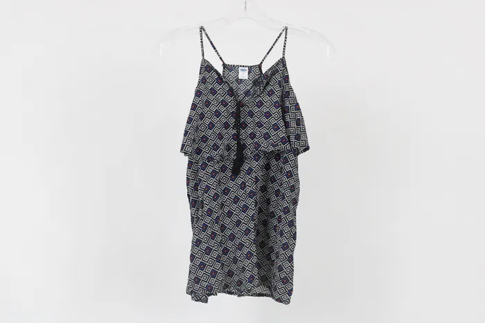 Old Navy Old Navy Black Patterned Tank S Rings