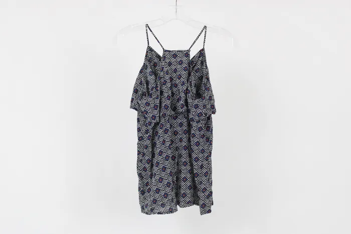 Old Navy Old Navy Black Patterned Tank S Rings