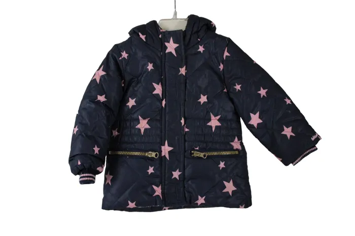 Osh Kosh BGosh Earrings Osh Kosh Navy Blue Pink Star Puffer Coat 12 MO