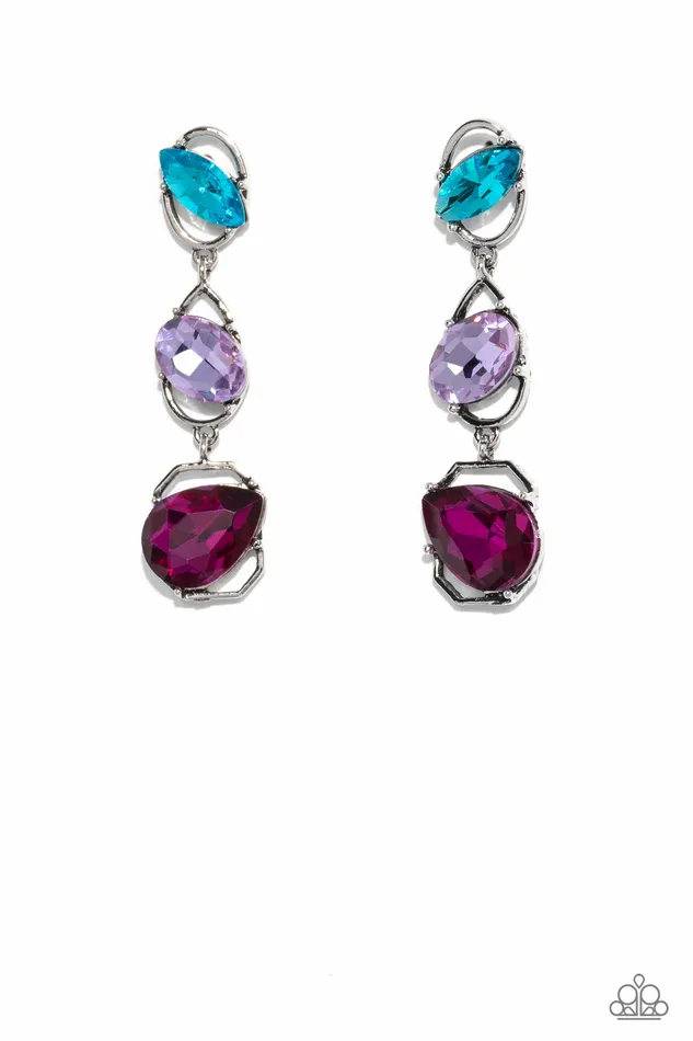 Paparazzi Accessories Earrings Dimensional Dance Multi