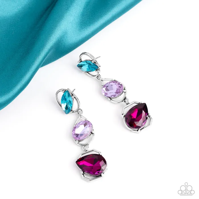 Paparazzi Accessories Earrings Dimensional Dance Multi