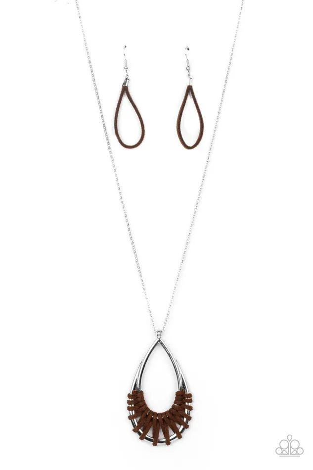 Paparazzi Accessories Earrings Homespun Artifact Brown