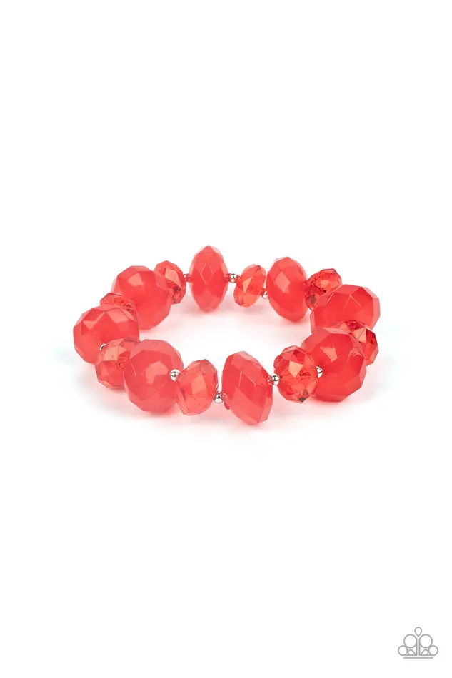 Paparazzi Accessories Earrings Keep GLOWING Forward Red