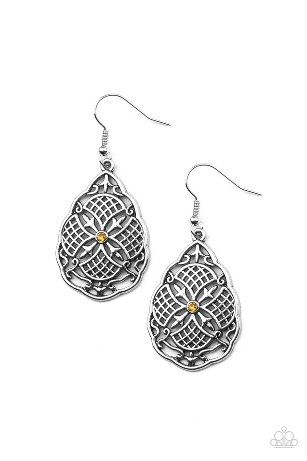 Paparazzi Accessories Earrings Paradise Picnic Yellow