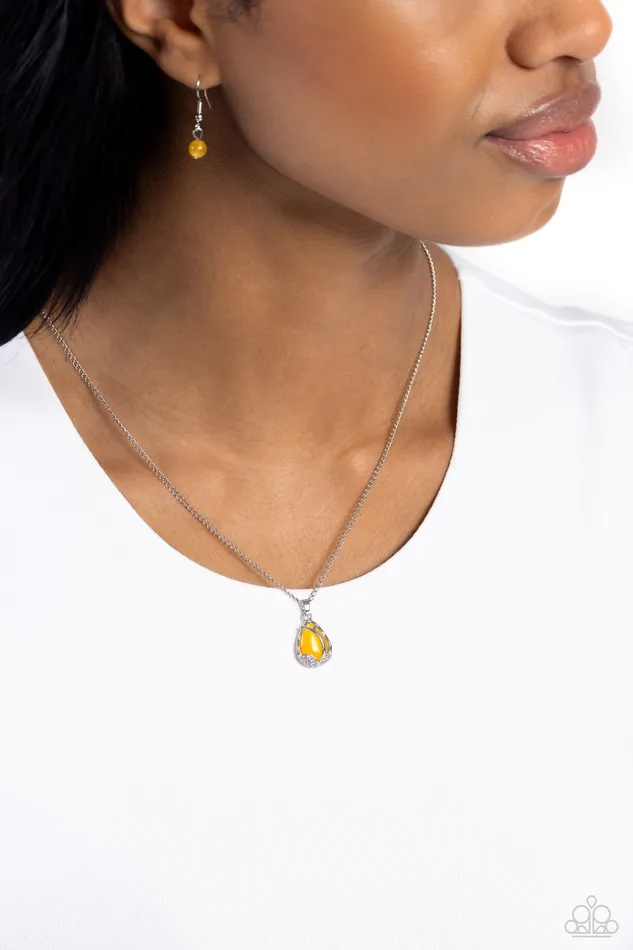 Paparazzi Accessories Earrings TopNotch Trinket Yellow