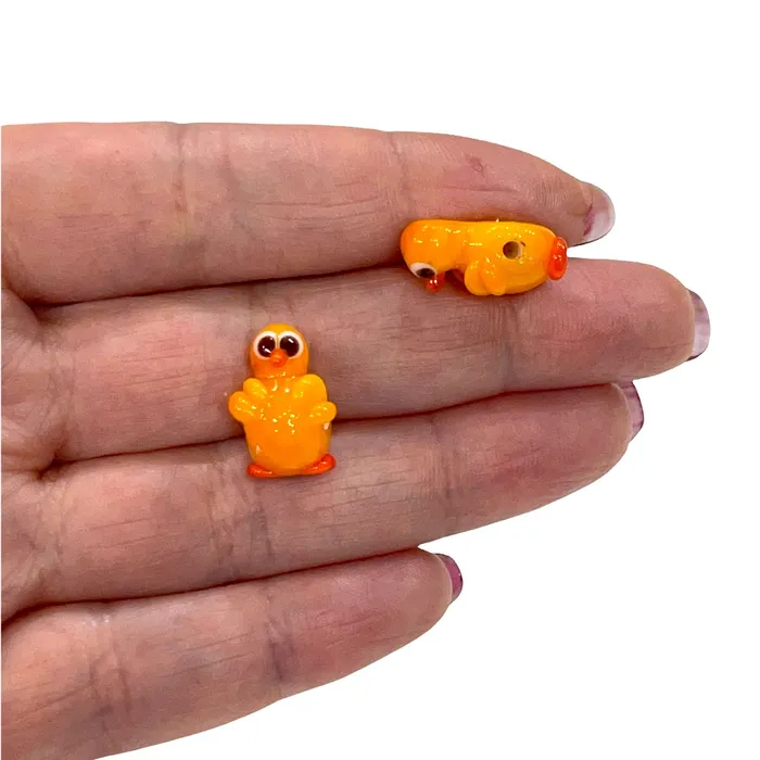 Peppy Beads Charm Necklaces Hand Made Murano Glass Ducky Charm