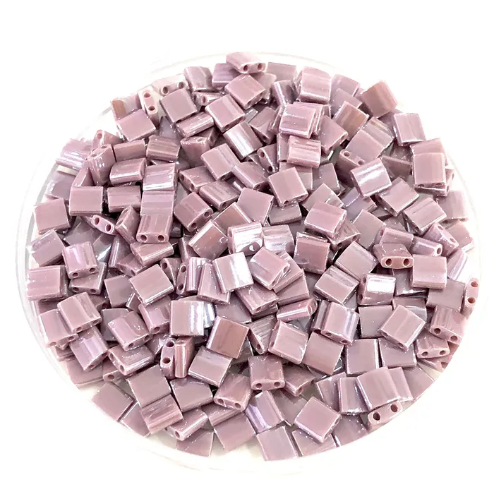 Peppy Beads Earrings Miyuki Tila Beads TL0437 Opaque Mauve Luster