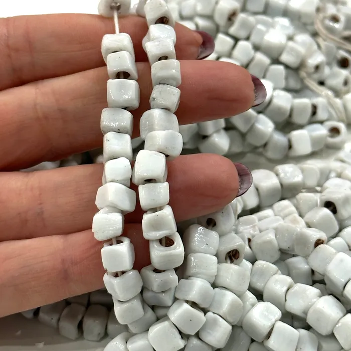 Peppy Beads Earrings Traditional Turkish Artisan Handmade Cube Glass Beads Large Hole Glass Beads 50 Beads in a pack Peppy Beads Earrings Traditional Turkish Artisan Handmade Cube Glass Beads Large Hole Glass Beads 50 Beads in a pack