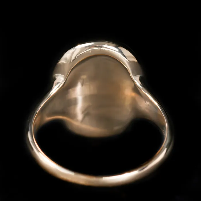 Platinum 1911 Rings Victorian 14K Yellow Gold Sardonyx Intaglio Ring