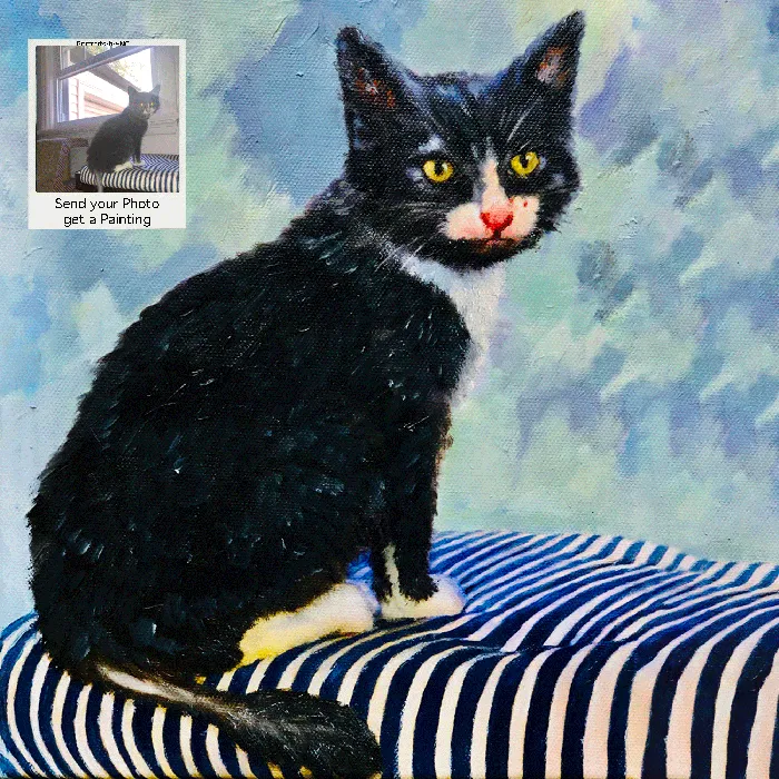 Portraits by NC Earrings Kitten Oil Portrait
