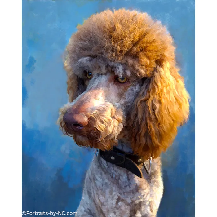 Portraits by NC Earrings Standard Poodle Dog Portrait Digital Portrait