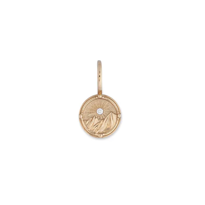 RACHEL LYNN CHICAGO Yellow Gold Diamond Aspen Mountain Charm Charm Necklaces