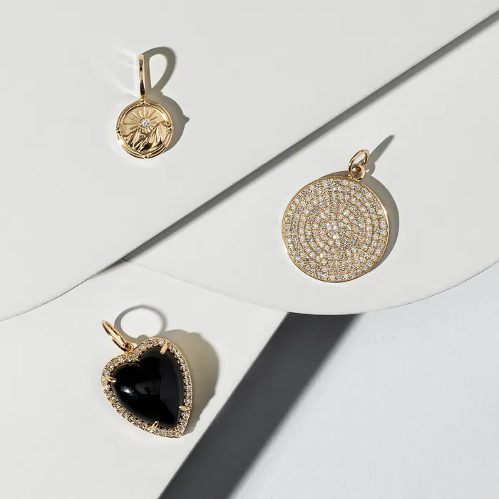 RACHEL LYNN CHICAGO Yellow Gold Diamond Aspen Mountain Charm Charm Necklaces