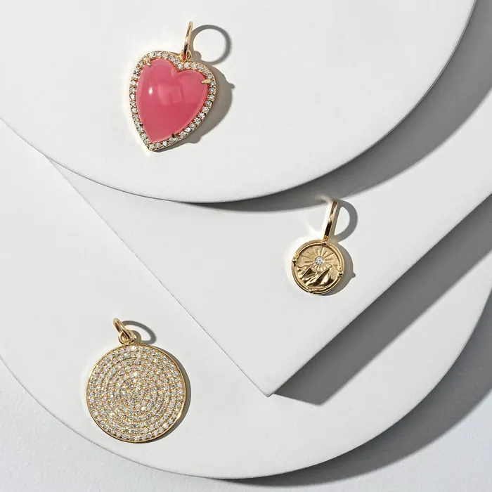 RACHEL LYNN CHICAGO Yellow Gold Diamond Aspen Mountain Charm Charm Necklaces
