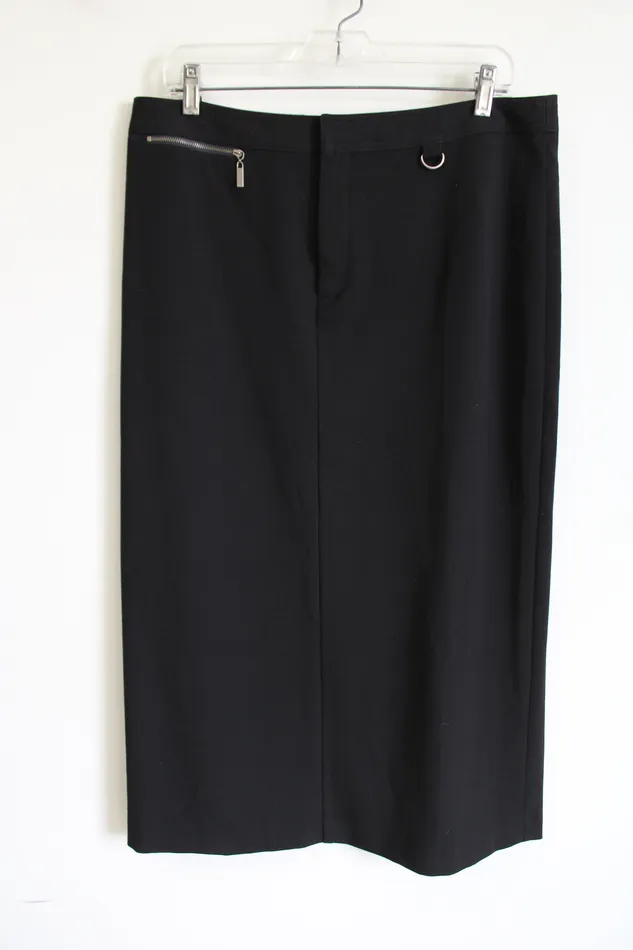 Rafaella Rafaella Black Zipper Detail Skirt 14 Rings