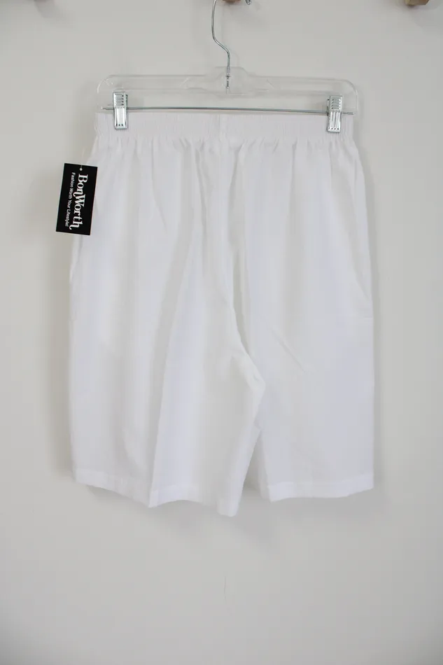 Rings Bonworth NEW Bonworth White Polyester Shorts M