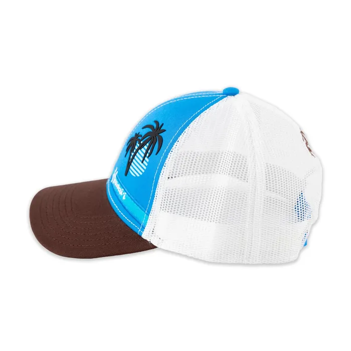 Rings GREATMOUNTAINWE Blue Hawaii Embroidered Mesh Tritone Ball Cap
