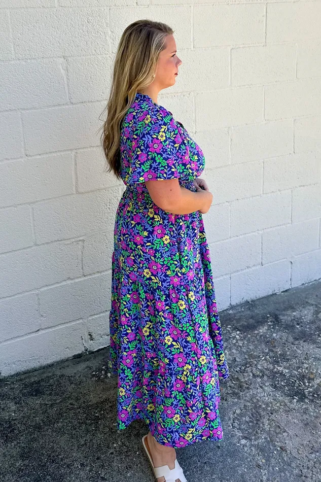 Rings Haptics Garden Show Floral Midi Dress