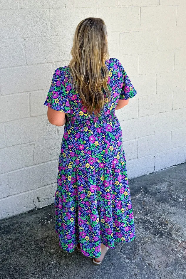 Rings Haptics Garden Show Floral Midi Dress
