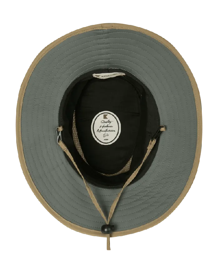 Rings Kooringal Idaho Mens Khaki Mid Brim Hat TANKSTREAM