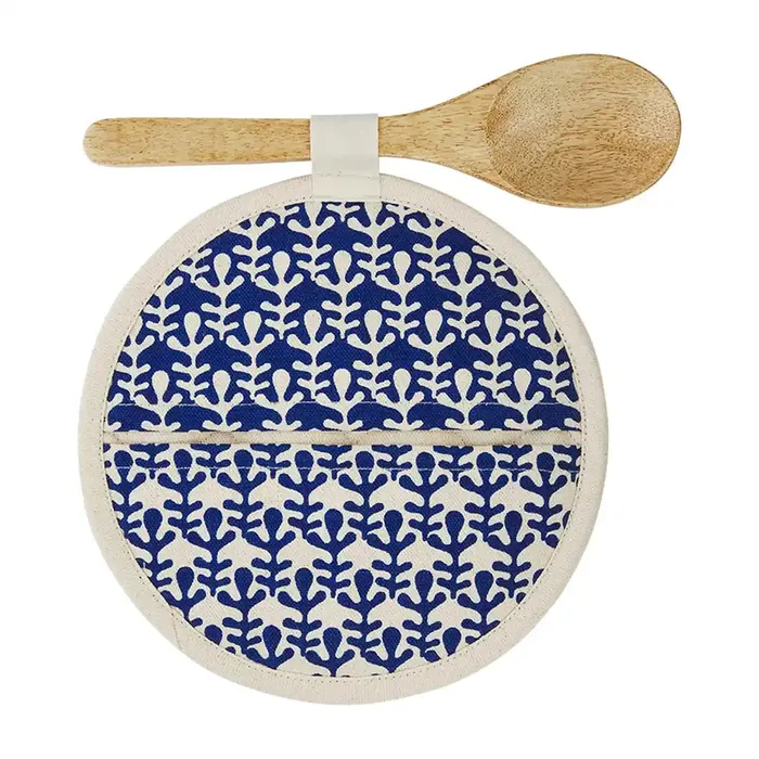 Rings MUDPIE Mud Pie Blue Indigo Pot Holder Set