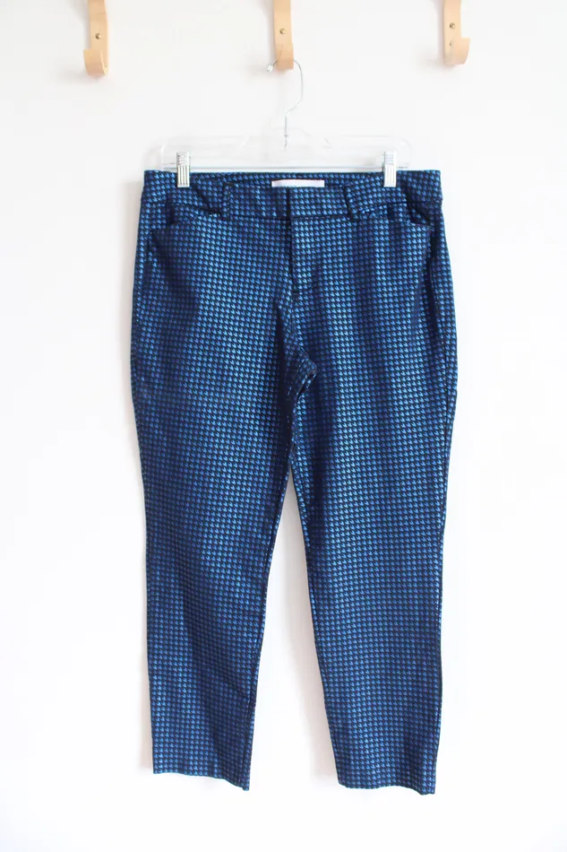 Rings Old Navy Old Navy Pixie Blue Black Houndstooth Shimmer Pants 12