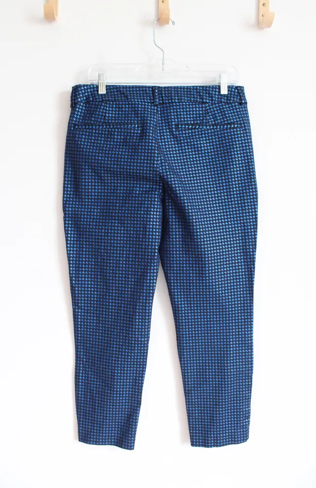 Rings Old Navy Old Navy Pixie Blue Black Houndstooth Shimmer Pants 12