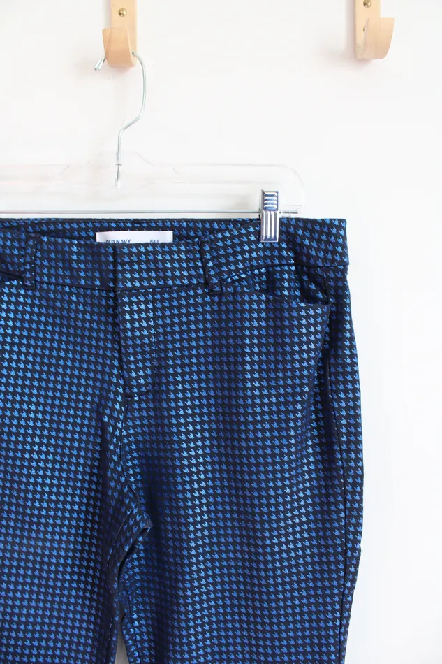 Rings Old Navy Old Navy Pixie Blue Black Houndstooth Shimmer Pants 12