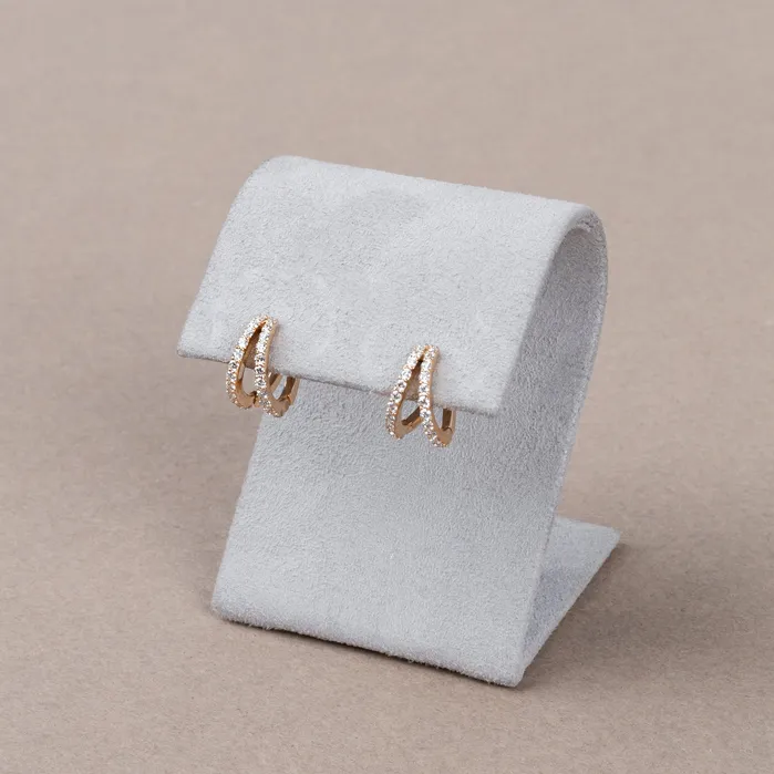 Rings RACHEL LYNN CHICAGO Yellow Gold and Diamond Split Huggies