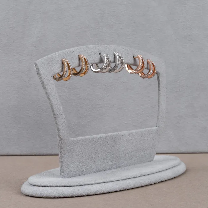 Rings RACHEL LYNN CHICAGO Yellow Gold and Diamond Split Huggies