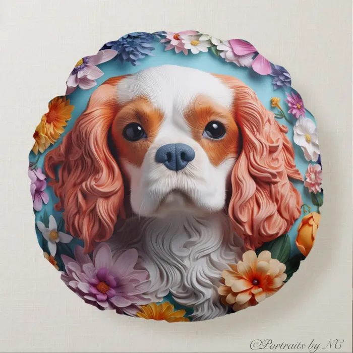 Rings Round Pillow King Charles Spaniel ZAZZLE