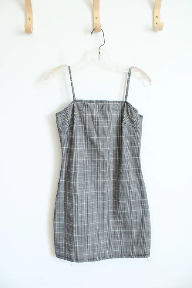 Rings Windsor Windsor Black White Gold Plaid Bodycon Dress L