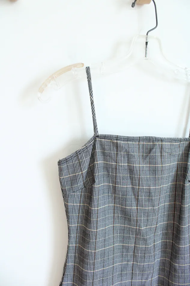 Rings Windsor Windsor Black White Gold Plaid Bodycon Dress L