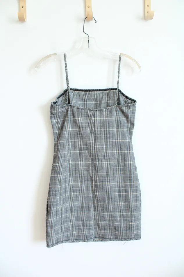 Rings Windsor Windsor Black White Gold Plaid Bodycon Dress L