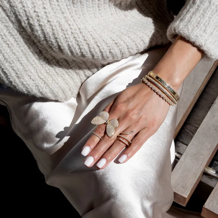 Rings Yellow Gold Fluttering Butterfly Ring RACHEL LYNN CHICAGO