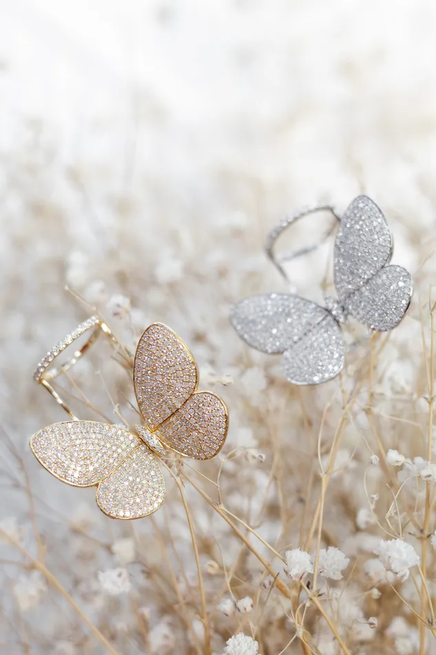 Rings Yellow Gold Fluttering Butterfly Ring RACHEL LYNN CHICAGO