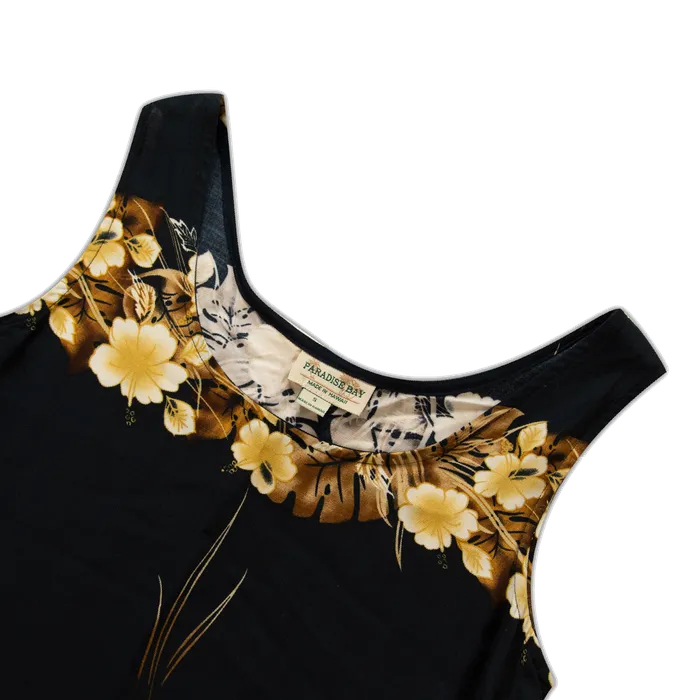 ROYALHAWNCREAT Rings Paradise Bay Hawaiian Floral Column Dress