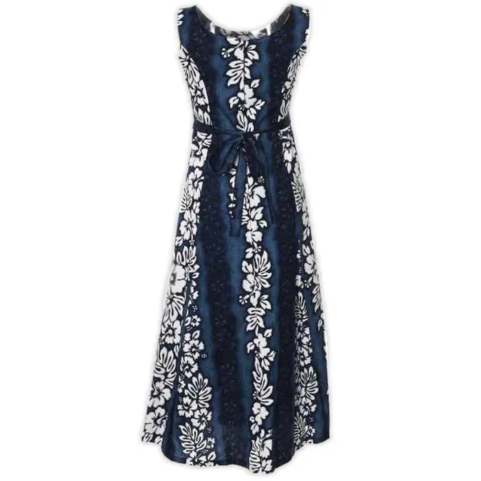ROYALHAWNCREAT Rings Paradise Bay Hawaiian Floral Column Dress