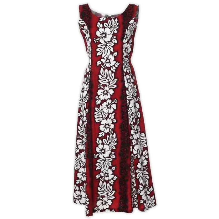 ROYALHAWNCREAT Rings Paradise Bay Hawaiian Floral Column Dress