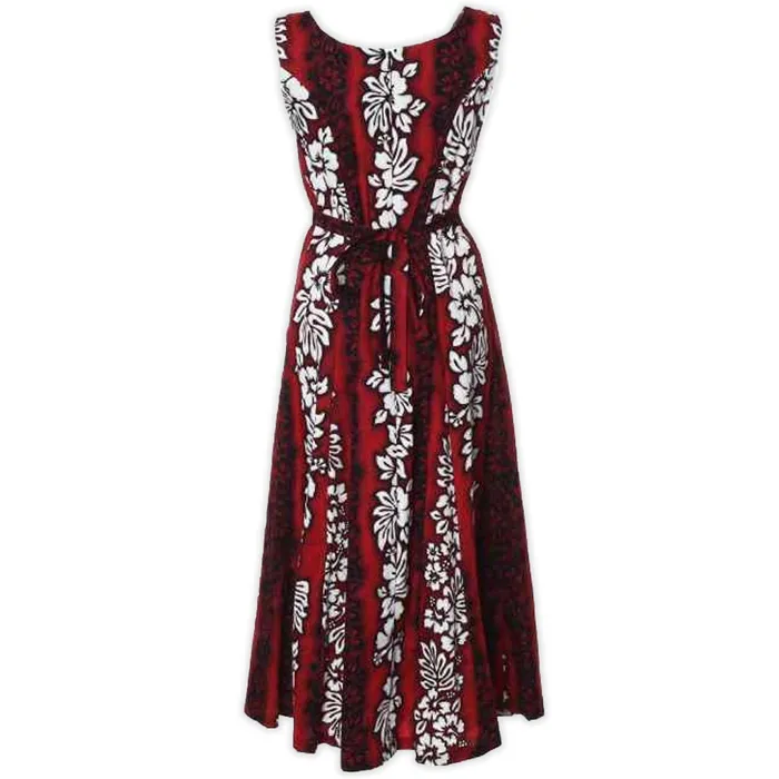 ROYALHAWNCREAT Rings Paradise Bay Hawaiian Floral Column Dress