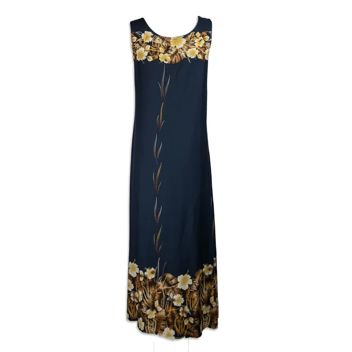 ROYALHAWNCREAT Rings Paradise Bay Hawaiian Floral Column Dress