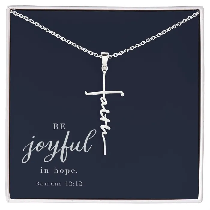 ShineOn Fulfillment Necklaces Faith Cross Necklace Romans 1212