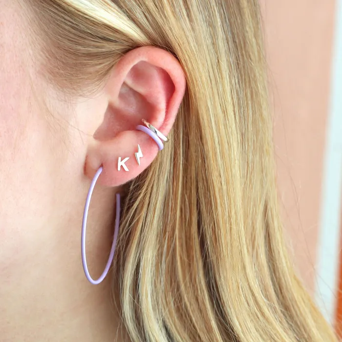 Single Initial Letter Stud Earring Kris Nations Earrings