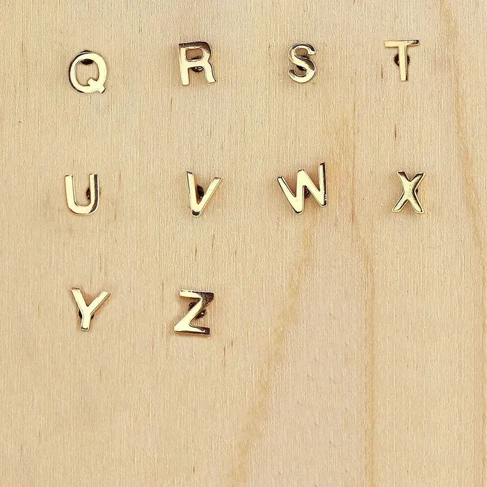 Single Initial Letter Stud Earring Kris Nations Earrings