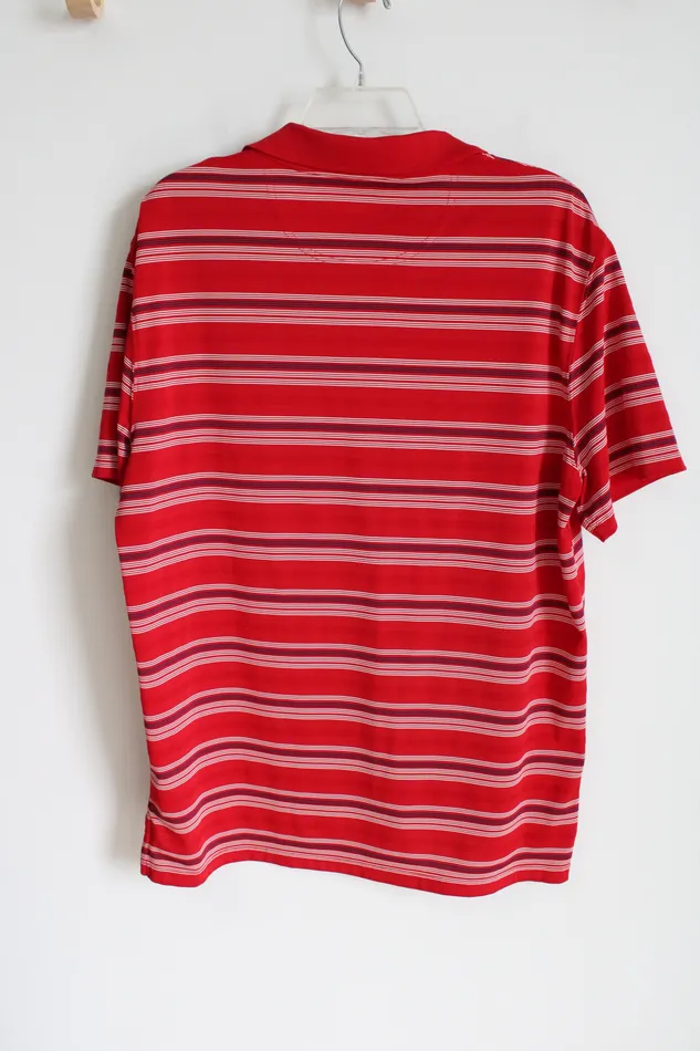 St Johns Bay Earrings St Johns Bay Red Striped Polo Shirt L