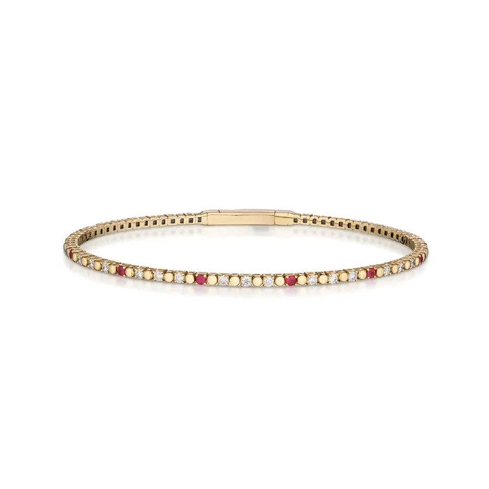 Stephen Silver Fine Jewelry Bracelets 072 Carat Diamond and Ruby Bangle Bracelet Stephen Silver Fine Jewelry Bracelets 072 Carat Diamond and Ruby Bangle Bracelet