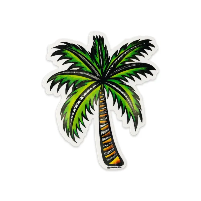 Summasea Palm Tree Vinyl Sticker by Summer Colmus SUMMASEA Necklaces