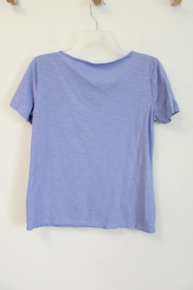 Talbots Earrings Talbots Purple Cotton Top M Petite