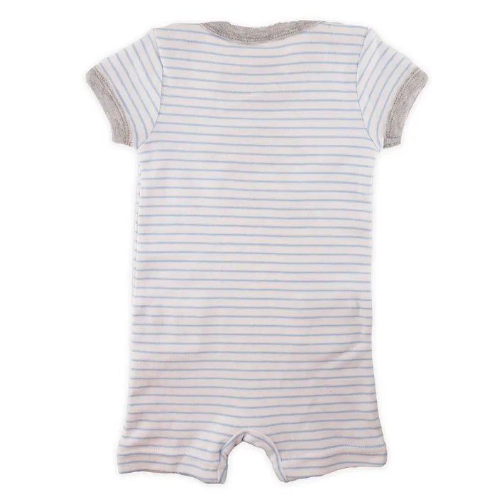 TANKSTREAM Rings Earth Nymph Baby Boy Sharky BlueWhite Striped Romper