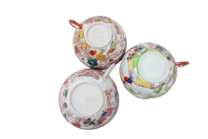 Vintage Geisha Teacups Set Of 7 Jubilee Thrift Earrings